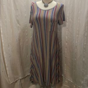 24 HOUR SALE LuLaRoe Stripes Dress Size M